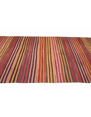 Striped Vintage Turkish Kilim Rug - 5`3