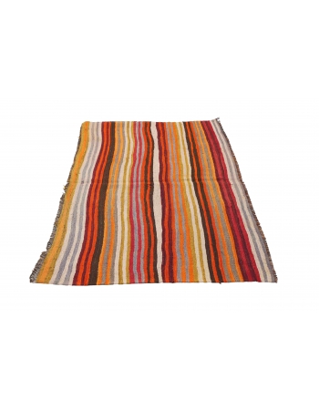 Small Vintage Striped Kilim Rug - 3`3