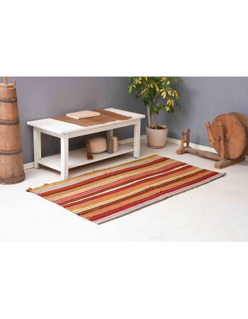 Small Vintage Striped Kilim Rug - 3`3