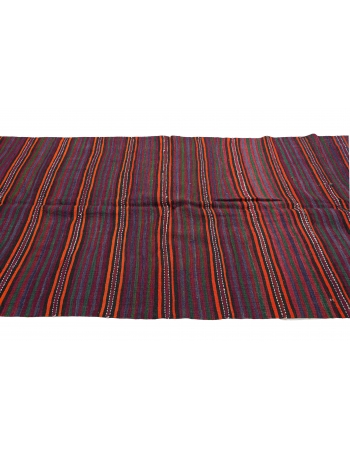Vintage Striped Decorative Kilim Rug - 4`6