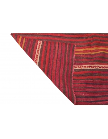 Vintage Decorative Turkish Kilim Rug - 5`2