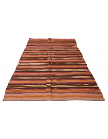 Decorative Vintage Striped Kilim Rug - 5`1