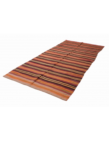Decorative Vintage Striped Kilim Rug - 5`1