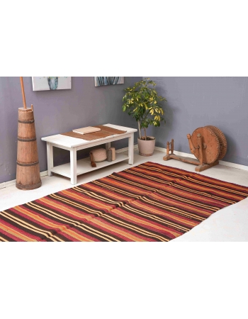 Decorative Vintage Striped Kilim Rug - 5`1