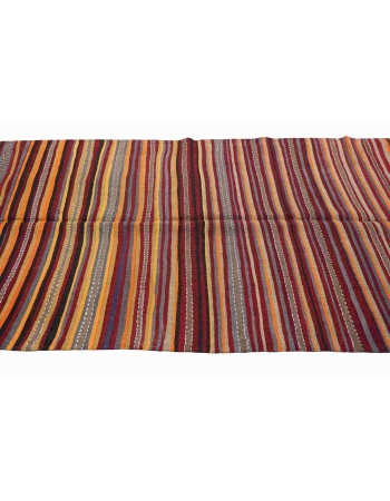Vintage Turkish Striped Kilim Rug - 4`8