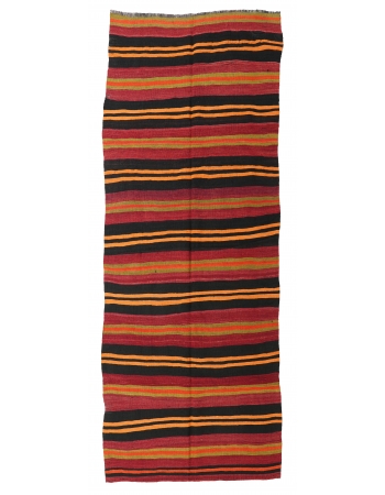 Vintage Decorative Striped Kilim Rug - 4`11″ x 9`10″