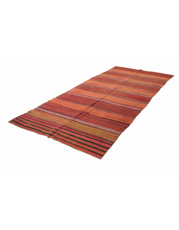 Vintage Striped Kilim Rug - 5`0