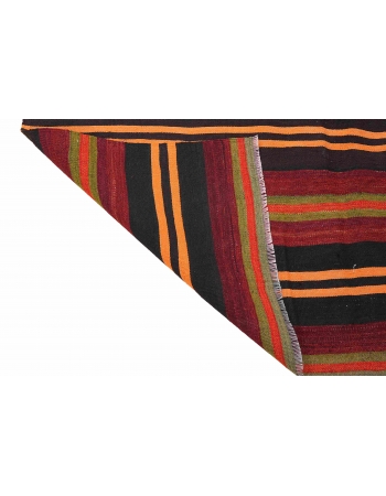 Striped Vintage Turkish Kilim Rug - 5`3