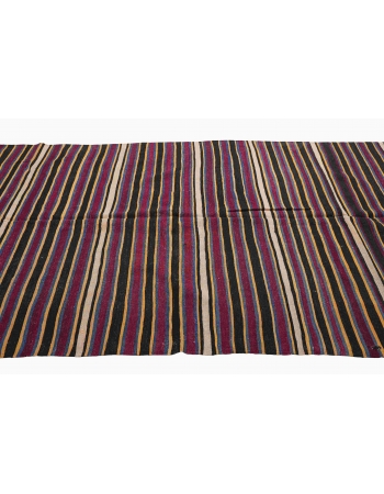 Striped Vintage Turkish Kilim Rug - 5`4