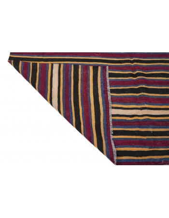 Striped Vintage Turkish Kilim Rug - 5`4