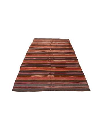 Decorative Vintage Striped Kilim Rug - 5`3