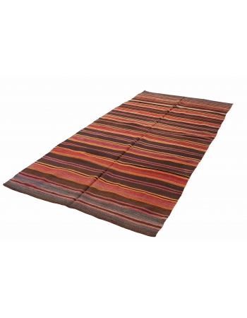 Decorative Vintage Striped Kilim Rug - 5`3
