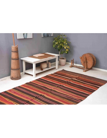 Decorative Vintage Striped Kilim Rug - 5`3