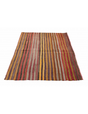 Vintage Small Striped Kilim Rug - 3`10