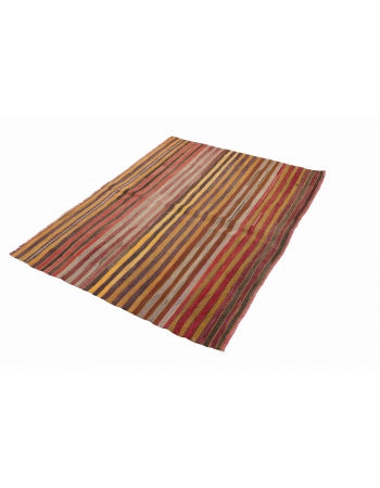 Vintage Small Striped Kilim Rug - 3`10