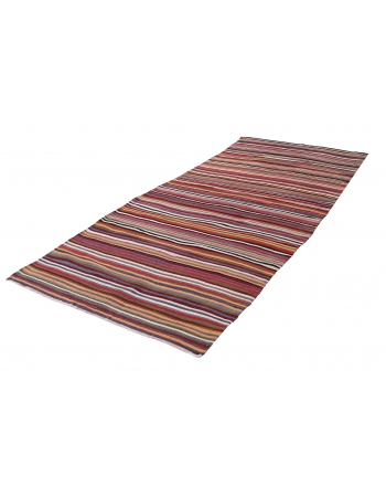 Decorative Striped Vintage Kilim Rug - 4`7