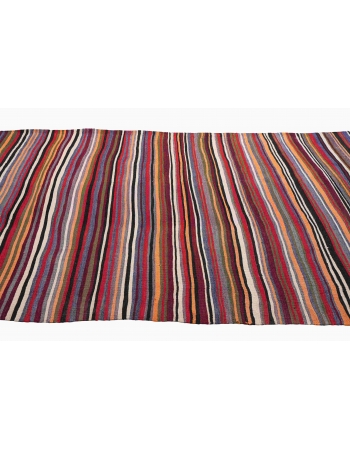 Decorative Striped Vintage Kilim Rug - 4`7