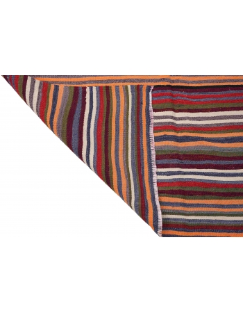 Decorative Striped Vintage Kilim Rug - 4`7