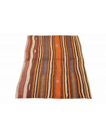 Small Vintage Striped Kilim Rug - 2`7