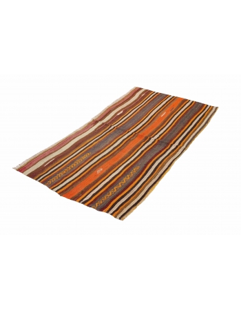 Small Vintage Striped Kilim Rug - 2`7