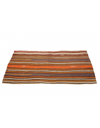 Small Vintage Striped Kilim Rug - 2`7