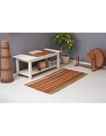 Small Vintage Striped Kilim Rug - 2`7