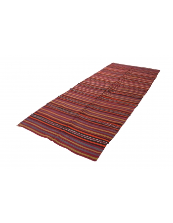 Striped Vintage Colorful Kilim Rug - 4`9