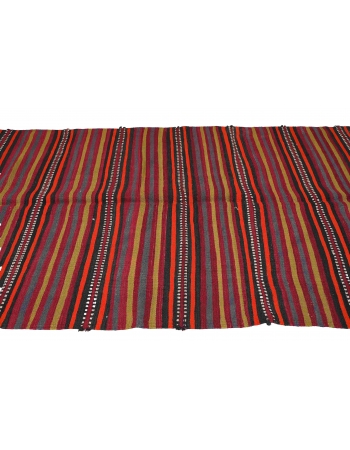 Striped Vintage Colorful Kilim Rug - 4`9