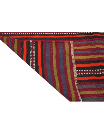 Striped Vintage Colorful Kilim Rug - 4`9