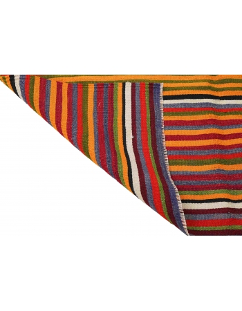 Colorful Vintage Striped Kilim Rug - 5`1