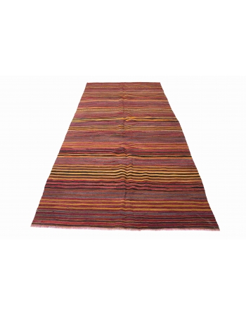 Vintage Striped Area Kilim Rug - 5`3