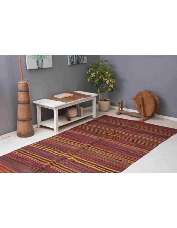 Vintage Striped Area Kilim Rug - 5`3
