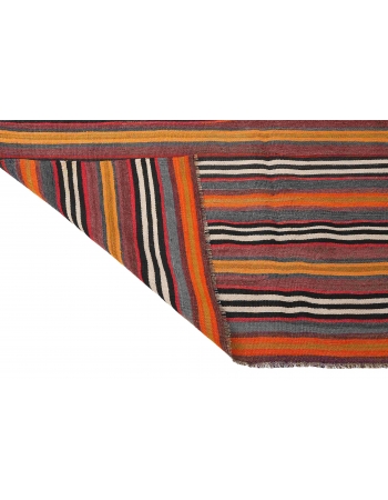 Turkish Striped Decorative Kilim Rug - 4`2