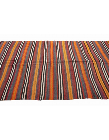 Vintage Turkish Striped Kelim Rug - 4`11