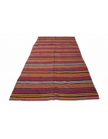 Striped Colorful Vintage Kilim Rug - 5`3