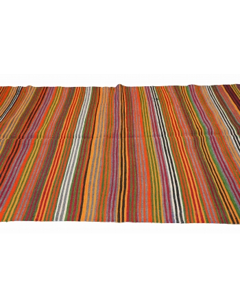 Colorful Vintage Striped Kilim Rug - 5`0