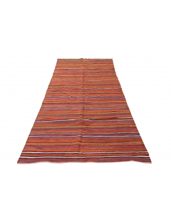 Vintage Decorative Striped Kilim Rug - 4`3