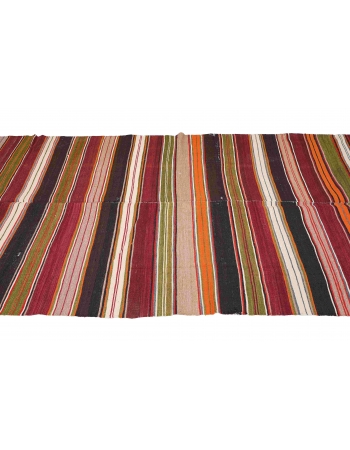 Striped Vintage Turkish Kilim Rug - 4`8