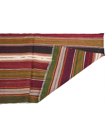 Striped Vintage Turkish Kilim Rug - 4`8