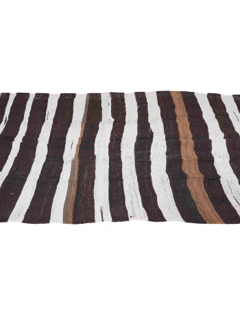 Black White Hemp Kilim Rug - 6`3