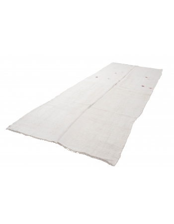 Vintage Turkish Hemp Kilim Rug - 5`5