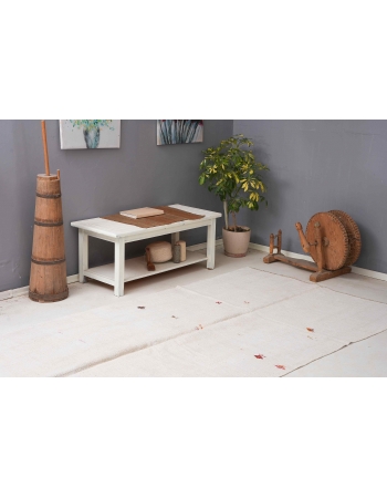 Vintage Turkish Hemp Kilim Rug - 5`5