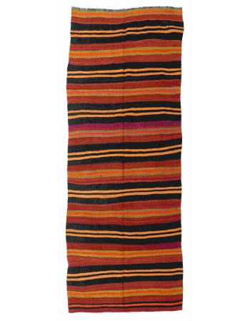 Vintage Decorative Striped Kilim Rug - 4`11" x 9`10"