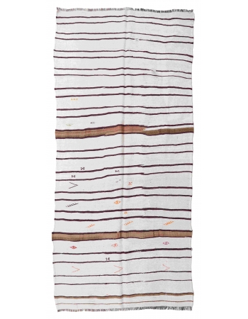 Vintage Hemp Decorative Kilim Rug - 5`3" x 12`0"