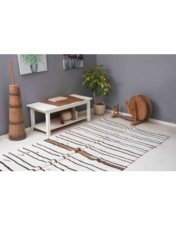 Vintage Hemp Decorative Kilim Rug - 5`3