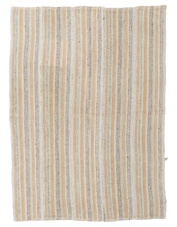 Vintage Decorative Hemp Kilim Rug - 4`11" x 6`11"