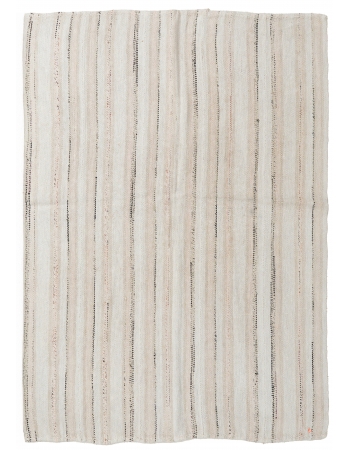 Decorative Vintage Turkish Hemp Rug - 4`9" x 6`2"