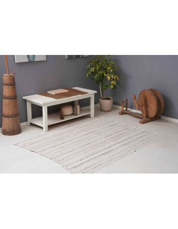 Decorative Vintage Turkish Hemp Rug - 4`9
