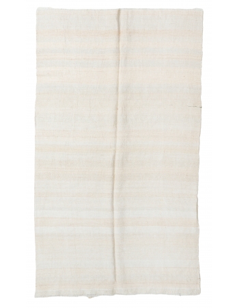 Vintage Modern Turkish Hemp Kilim Rug - 4`10" x 8`6"