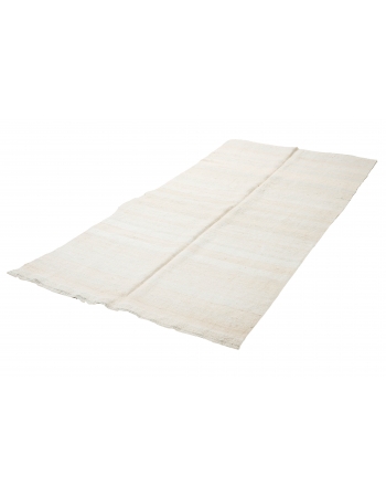 Vintage Modern Turkish Hemp Kilim Rug - 4`10